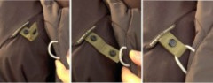 Pútko na rukáve slúži na pripnutie rukávu do bundy Dozer 5 - zabraňuje vyťahovaniu rukávu pri vyzliekaní bundy: absolútne pohodlné riešenie