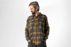 Košeľa s dlhým rukávom Ezmar All Year žlto-šedá Košeľa s dlhým rukávom Ezmar All Year žlto-šedá