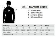 Geoff Anderson Ezmar Light veľkostná tabuľka Geoff Anderson Ezmar Light veľkostná tabuľka